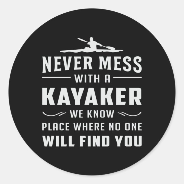 Kayaking Canoe Kayak Canoeing Paddle Funny Geschen Runder Aufkleber (Vorderseite)