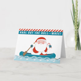 Kayaking Canoe Weihnachtskarte Feiertagskarte