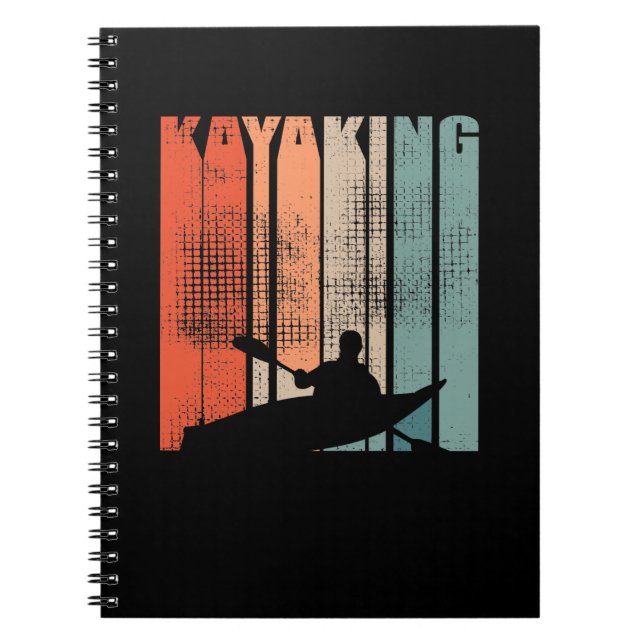 Kayaking Canoeing Retro Notizblock (Vorderseite)