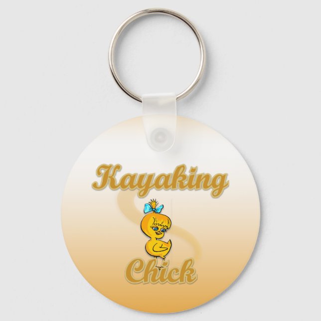 Kayaking Chick Schlüsselanhänger (Vorderseite)