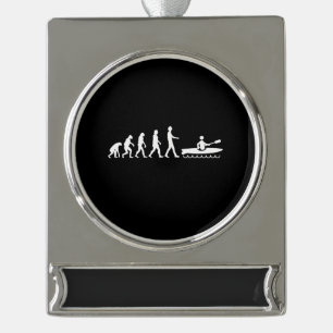 Kayaking Evolution Banner-Ornament Silber