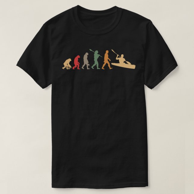 Kayaking Evolution Vintag T-Shirt (Design vorne)