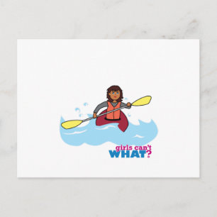 Kayaking Girl Postkarte