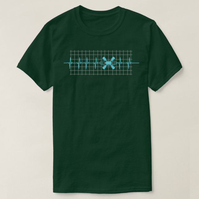 Kayaking Heartbeat Best Gift for Kayaking players  T-Shirt (Design vorne)
