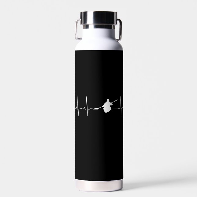 Kayaking Heartbeat Trinkflasche (Vorne)