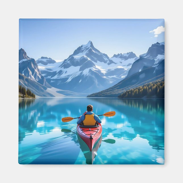 Kayaking in Mountains   Magnet (Vorne)