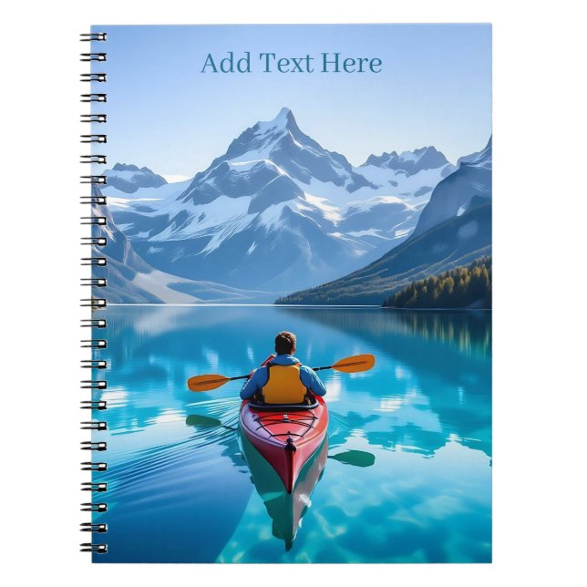  Kayaking in Mountains Personalized Notizblock (Vorderseite)