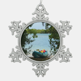Kayaking in St. Thomas - US-Jungfrau Schneeflocken Zinn-Ornament