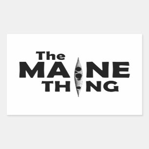 Kayaking ist die Maine-Sache Rechteckiger Aufkleber