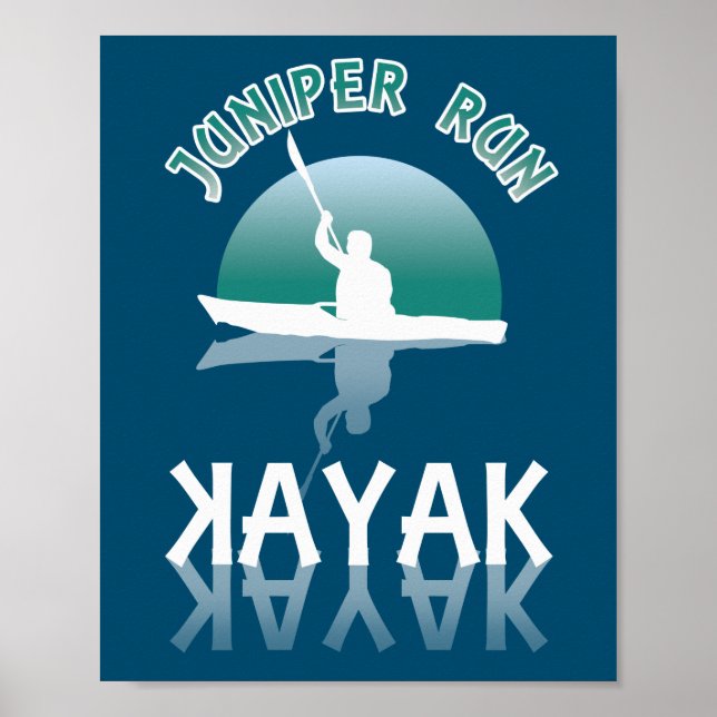 Kayaking Juniper Run - Kayak Poster (Vorne)
