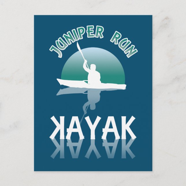 Kayaking Juniper Run - Kayak Postkarte (Vorderseite)