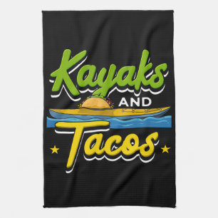 Kayaking - Kajaks und Tacos Lustiges Kayaking Geschirrtuch