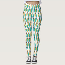 Kayaking Kayak Boot Kayaker Pattern Leggings