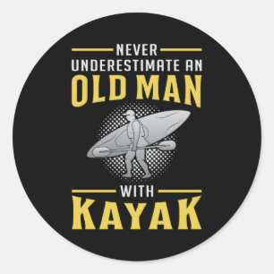 Kayaking Kayak Canoe Paddle Canoeing Funny Geschen Runder Aufkleber