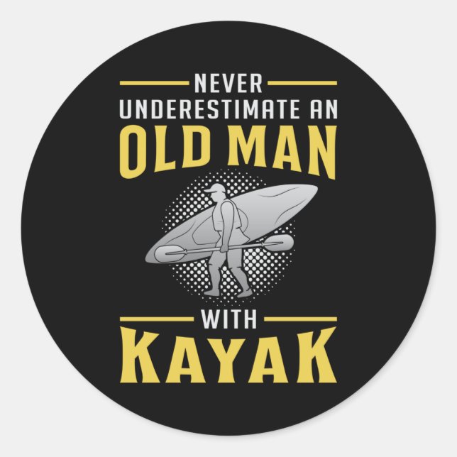 Kayaking Kayak Canoe Paddle Canoeing Funny Geschen Runder Aufkleber (Vorderseite)