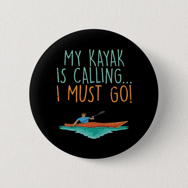 Kayaking Kayak Geschenk Button (Vorderseite)