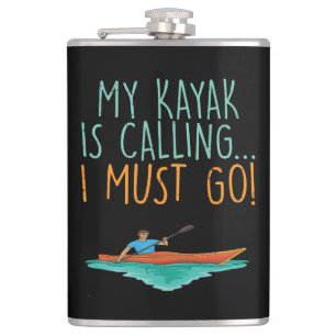 Kayaking Kayak Geschenk Flachmann