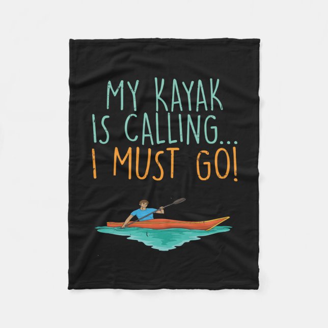 Kayaking Kayak Geschenk Fleecedecke (Vorderseite)