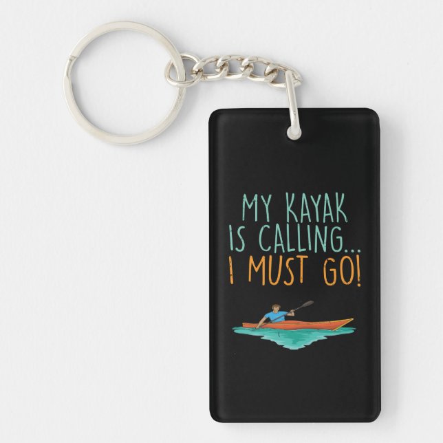 Kayaking Kayak Geschenk Schlüsselanhänger (Vorderseite)