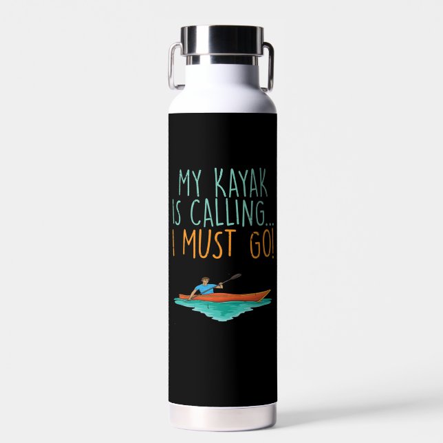 Kayaking Kayak Geschenk Trinkflasche (Vorne)