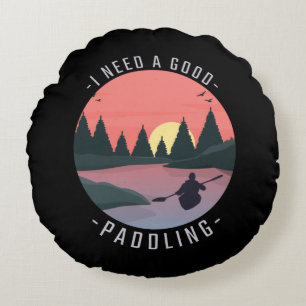 Kayaking Kayak Paddeln Rundes Kissen