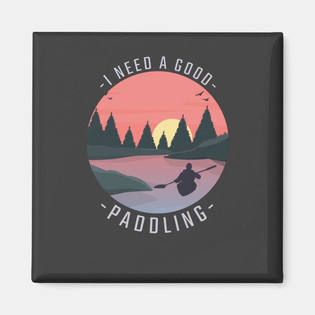 Kayaking Kayak Paddling Magnet (Vorne)