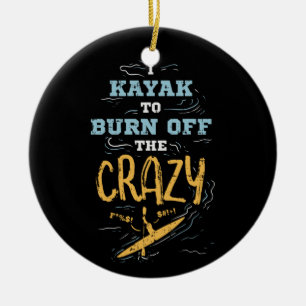 Kayaking Kayaker Keramik Ornament