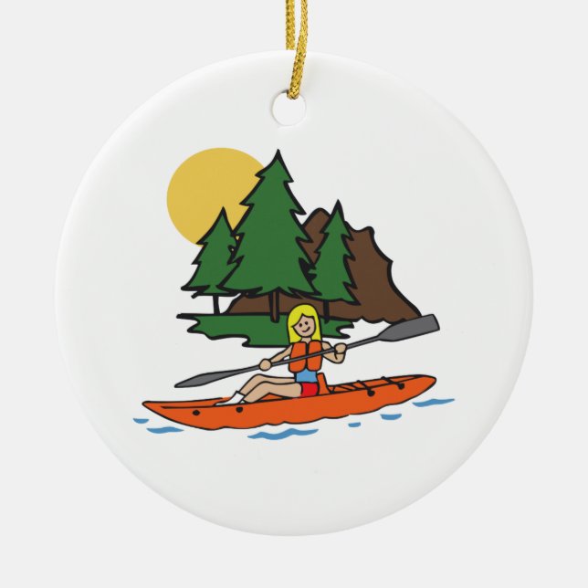 KAYAKING KERAMIK ORNAMENT (Vorne)