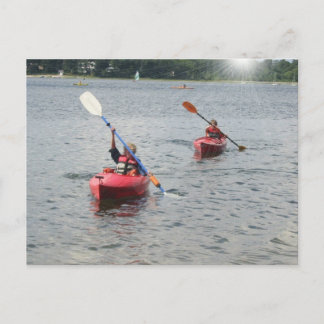 Kayaking Kids Postcard Postkarte