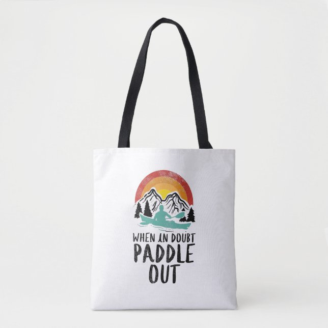 Kayaking Nature Retro Tasche (Vorderseite)