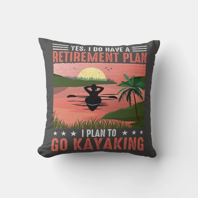 Kayaking-Plan für die Rentenkasse Kissen (Vorderseite)
