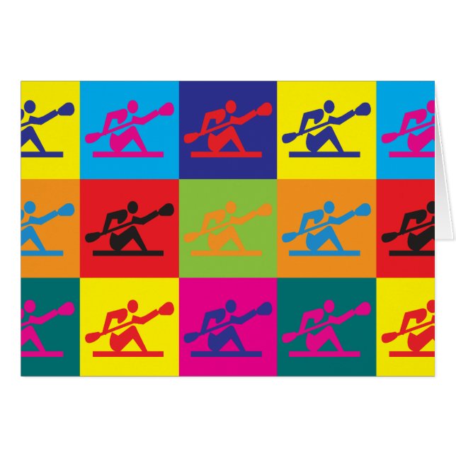 Kayaking Pop-Kunst (Vorderseite (Horizontal))
