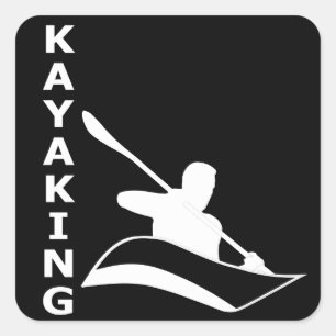 Kayaking Quadratischer Aufkleber
