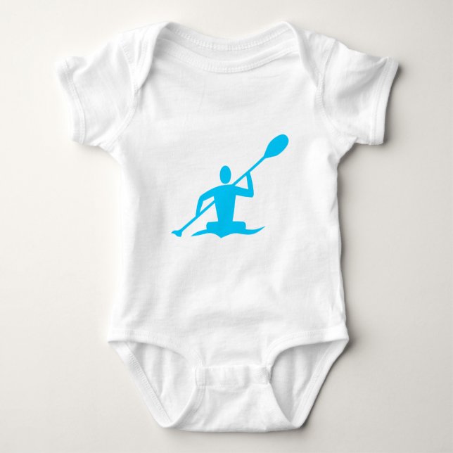 Kayaking - Sky Blue Baby Strampler (Vorderseite)