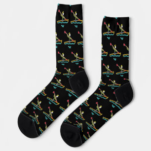Kayaking-Strichmännchen Socken