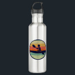 Kayaking Sunset Cool Lake Kayak Edelstahlflasche<br><div class="desc">Ein cooles Kajakgeschenk für einen Kajakfahrer mit einem Kajak oder Kanu am See vor einem schönen Sonnenuntergang.</div>