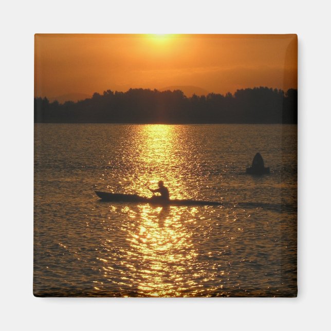 Kayaking Sunset Magnet (Vorne)