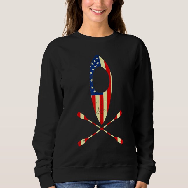 Kayaking uns Fahne Kajak Outdoor Adventurer Athlet Sweatshirt (Vorderseite)
