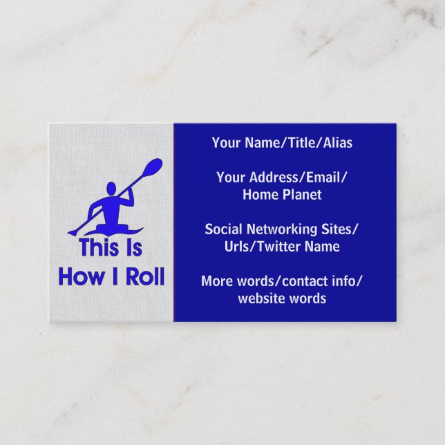 Kayaking Visitenkarte (Vorderseite)