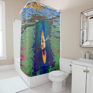 Kayaking Wasser-Sport-Badezimmer Duschvorhang