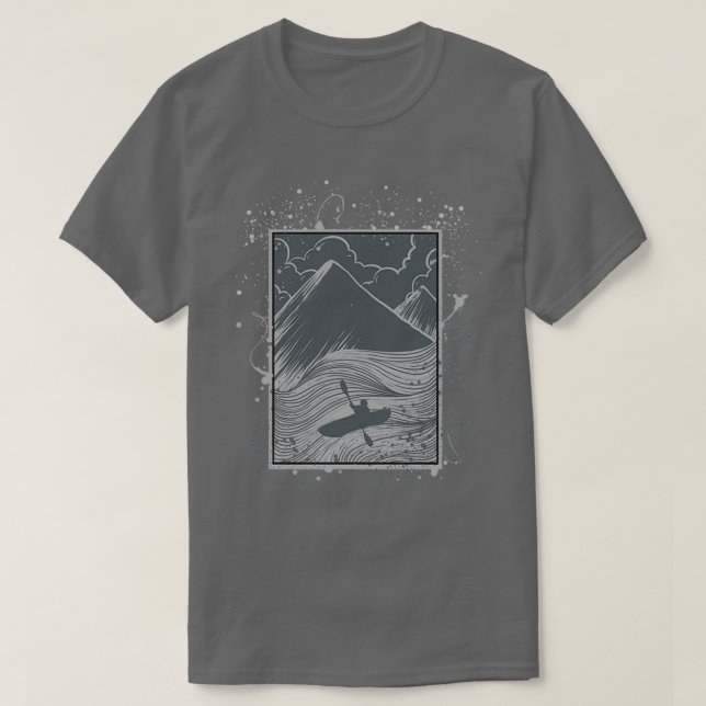 Kayaking Whitewater Kayaking Kayak T-Shirt (Design vorne)