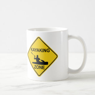 Kayaking Zone Road Sign Kaffeetasse