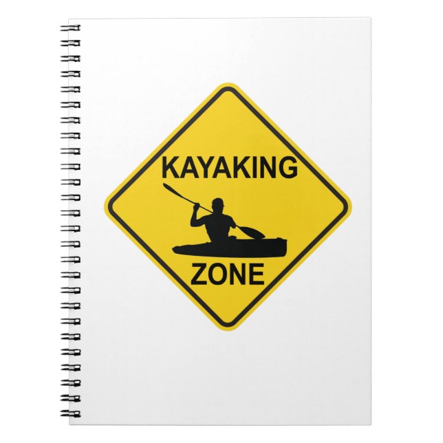 Kayaking Zone Road Sign Notizblock (Vorderseite)