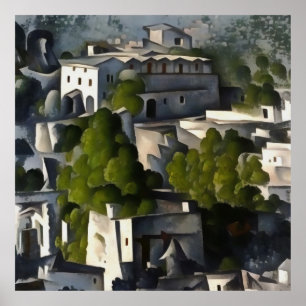 Kayakoy Fethiye Das Ghost Village Abstrakte Kunst Poster