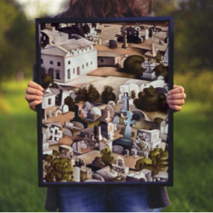 Kayakoy Fethiye Verdrängte Stadtgeometrie Art Poster