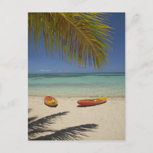 Kayaks am Strand, Plantation Island Resort Postkarte
