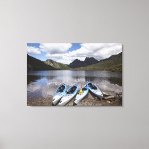 Kayaks, Cradle Mountain und Dove Lake, Cradle Leinwanddruck