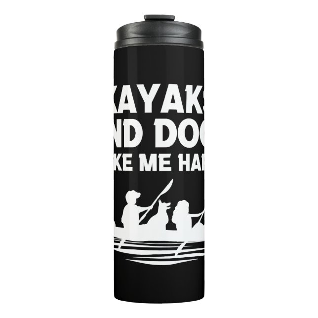 Kayaks Dogs Thermosbecher (Vorderseite)