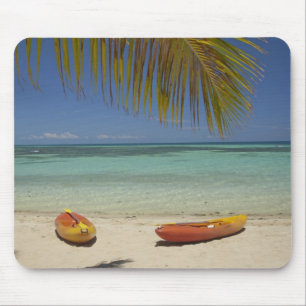 Kayaks on the beach, Plantation Island Resort Mousepad
