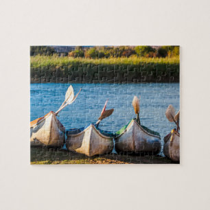Kayaks on the River Bank Puzzle